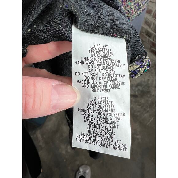 Alex tank top and jacket formal party purple teal sparkle - Picture 15 of 16